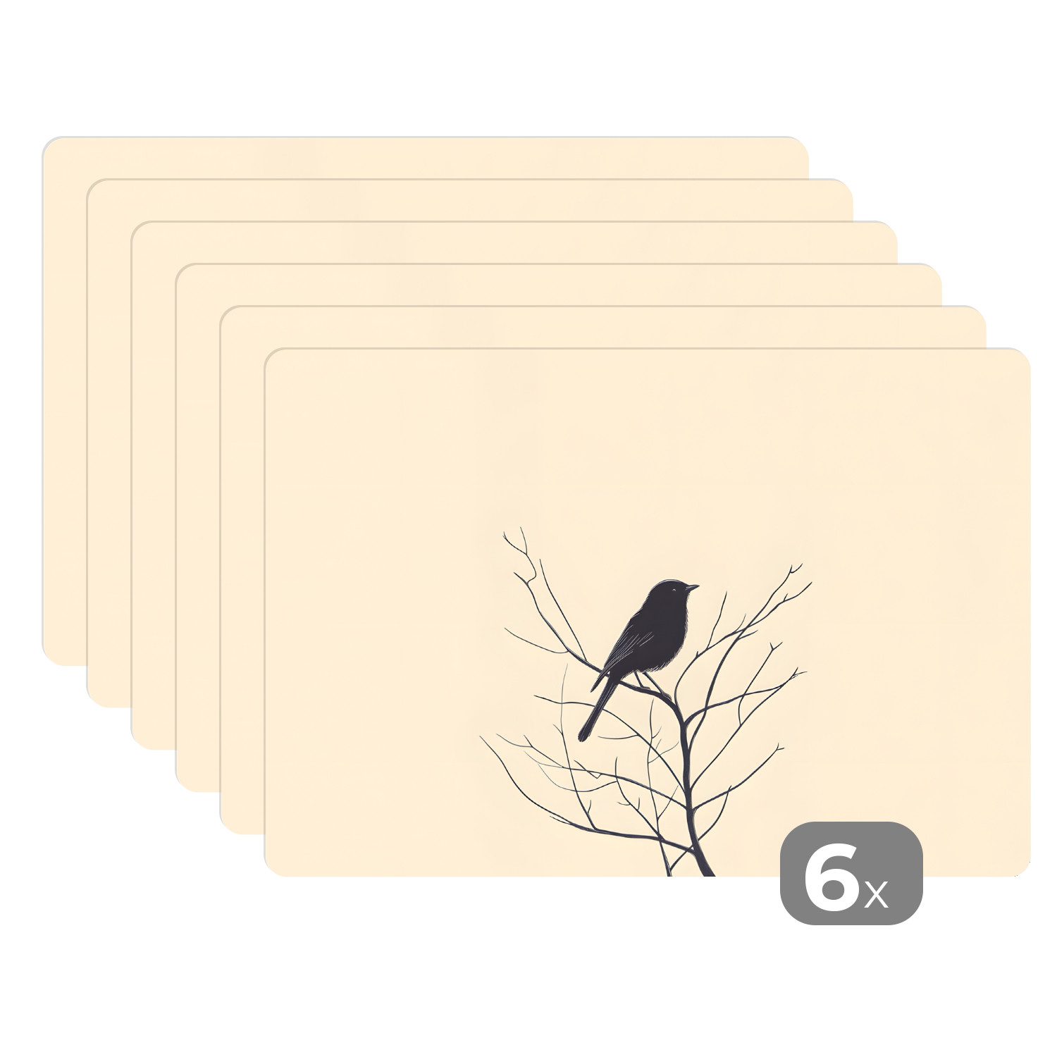 MuchoWow Platzset Vogel - Schwarz - günstig online kaufen