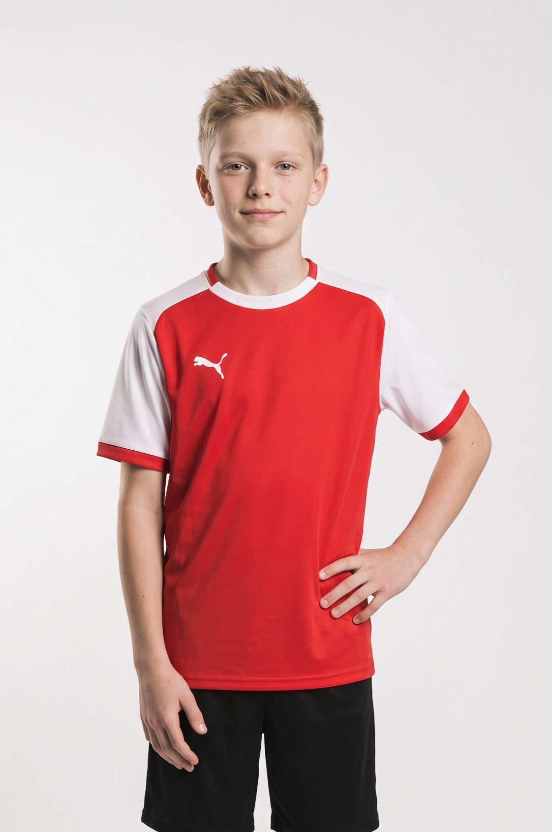 PUMA Fußballtrikot TEAMLIGA26 MATCHDAY JERSEY JR Fußballtrikot, mit Rundhalsausschnitt, Kurzarm