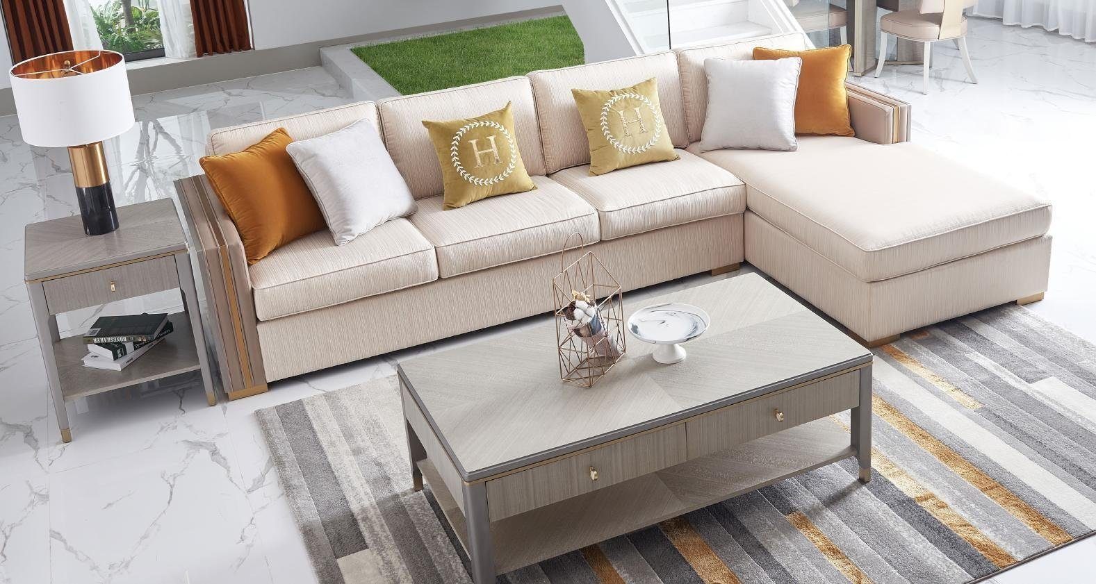 Wohnzimmer-Set, Ecksofa Italien Couchen Textil Sofa Eck JVmoebel Design Couch Wohnlandschaft