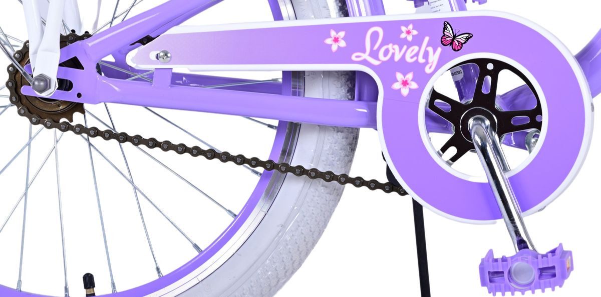 T&Y Trade Children's Bicycle 20" 20 Inch Kids Girls Bicycle Kids Bike LOVELY Purple 22124, 1 Speed, Basket, Kickstand, Luggage Rack