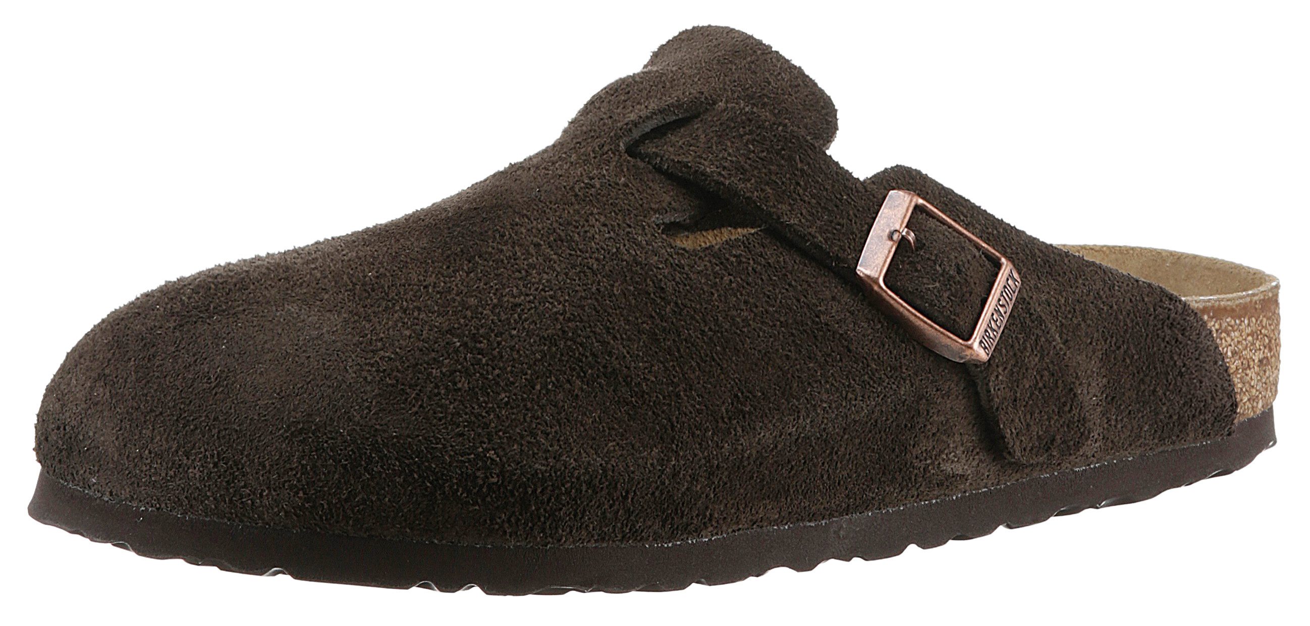 Birkenstock BOSTON LEVE Clog Flats, Slides, Hausschuh mit verstellbarer Schnalle, schmale Form