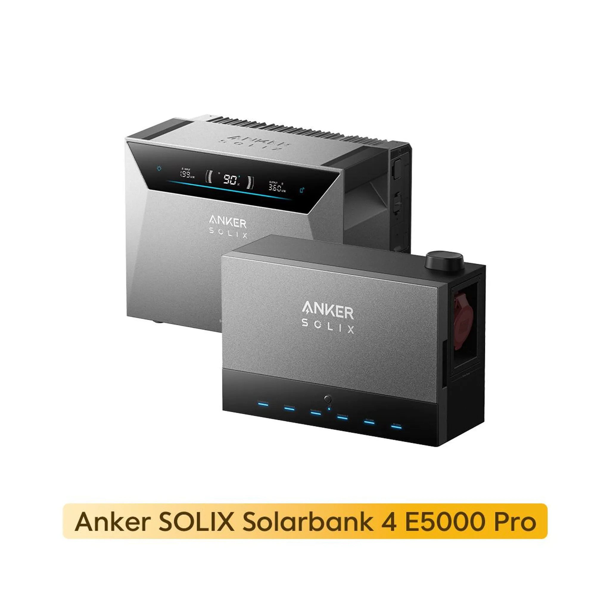 Anker Balkonkraftwerk Anker SOLIX Power Dock, kompatibel mit Solarbank 4 E5000 Pro, (All-in-One Stromspeicher), mit Notstromfunktion, erweiterbar bis 30kWh