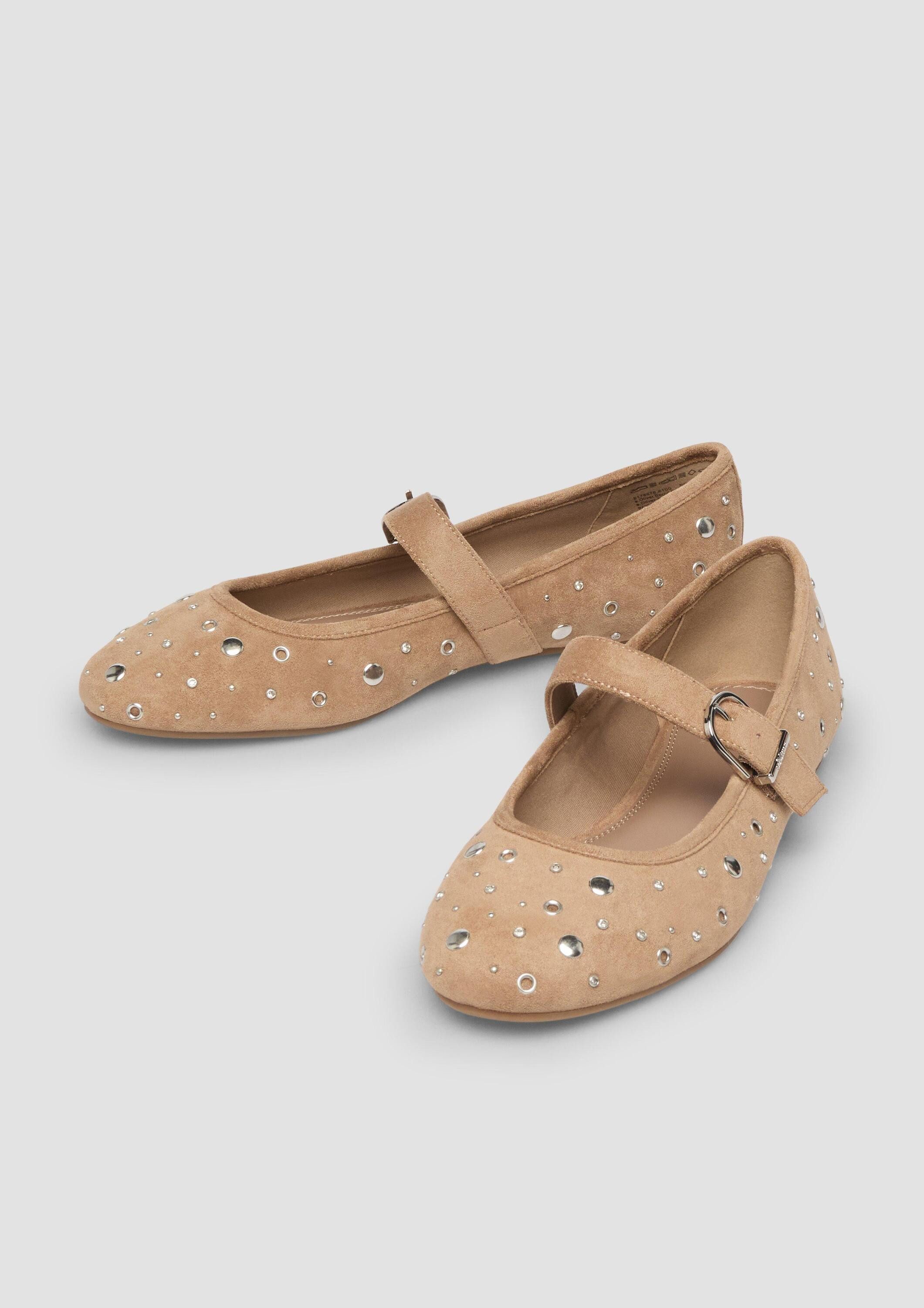 s.Oliver Ballerinas Ballerina Ballerinas in Leder-Optik mit Nieten