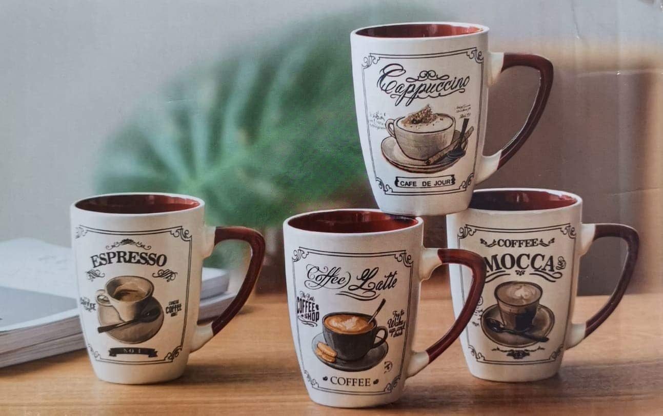 Weltbild Kaffeeservice Weltbild Tassen Coffee 4er Set Nostalgie Optik Ceramik