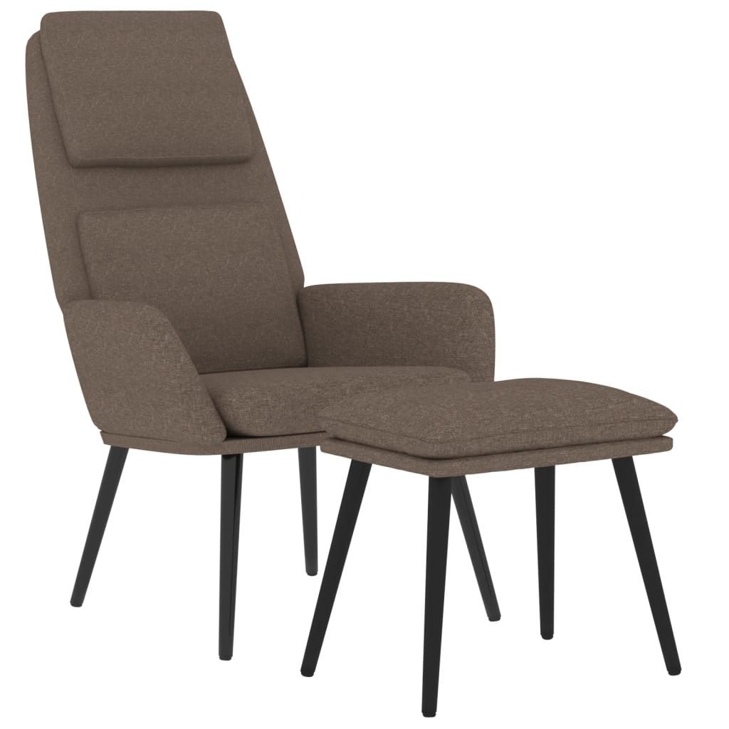 vidaXL Sessel Relaxsessel mit Hocker Taupe günstig online kaufen