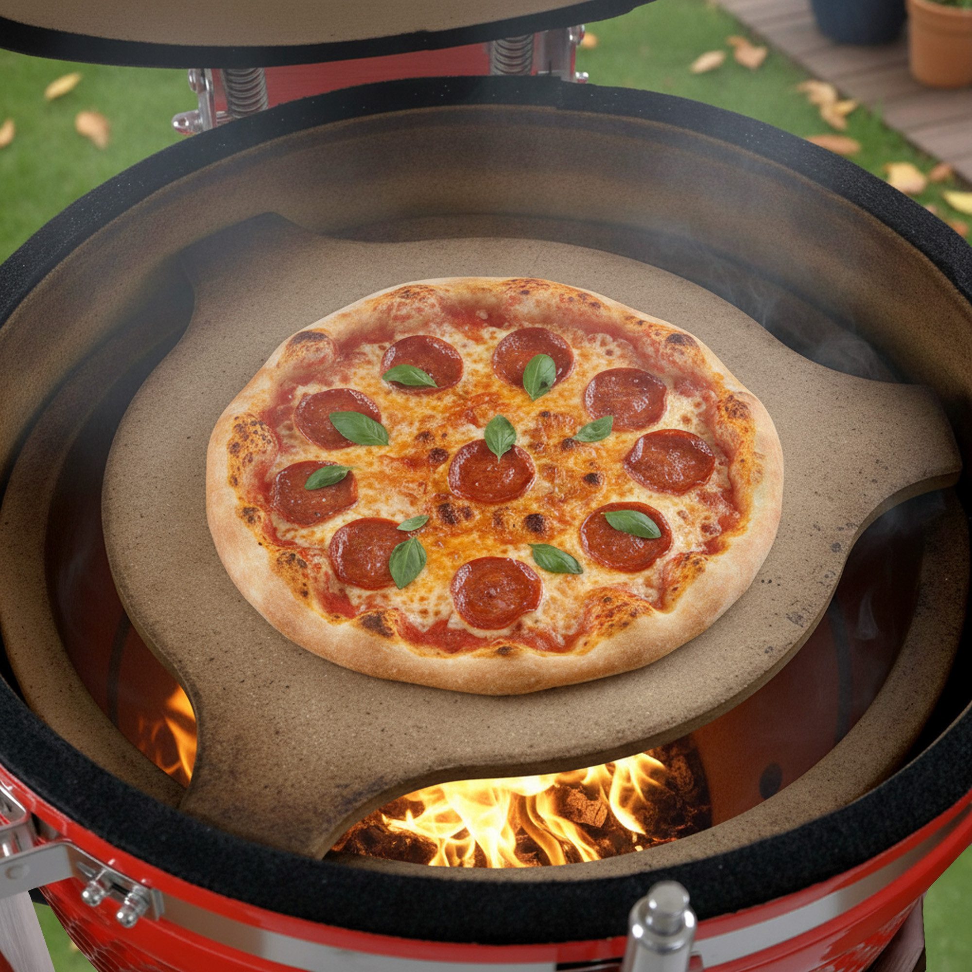 BBQ-Toro Grillerweiterung BBQ-Toro Deflektorstein passend für Kamado Keramikgrill Ø 52 cm