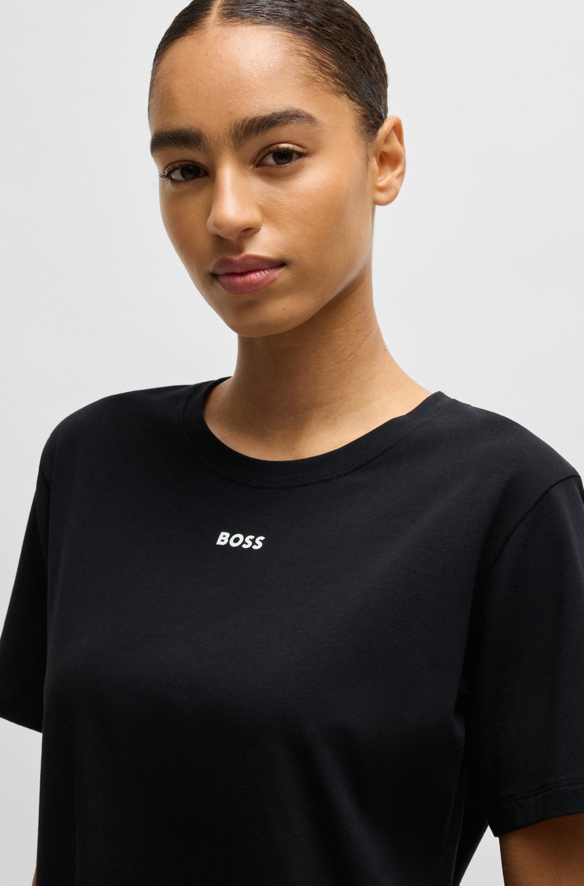 BOSS T-Shirt CI_T-Shirt mit BOSS Logo-Schriftzug & Label