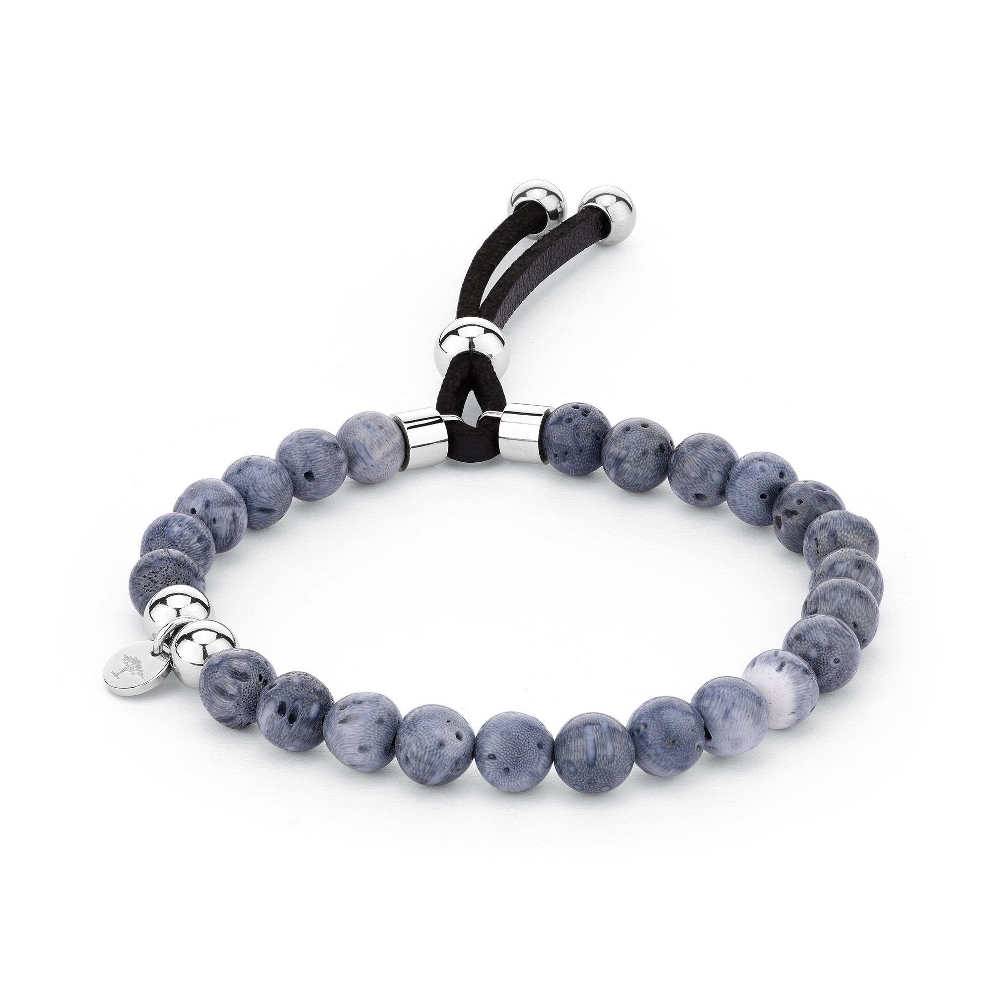 FYNCH-HATTON Armband Blue Sponge Coral Armband Edelstahl