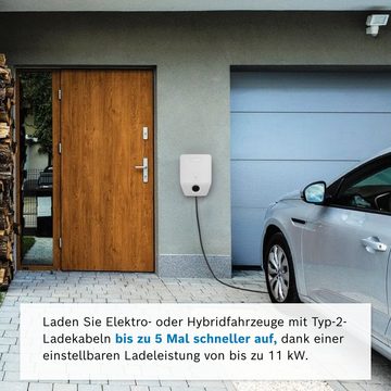 BOSCH Wallbox Elektroauto-Ladegerät (Ladekabel: IEC Typ 2 - inkl. WiFi- und Ethernet-Anschluss)