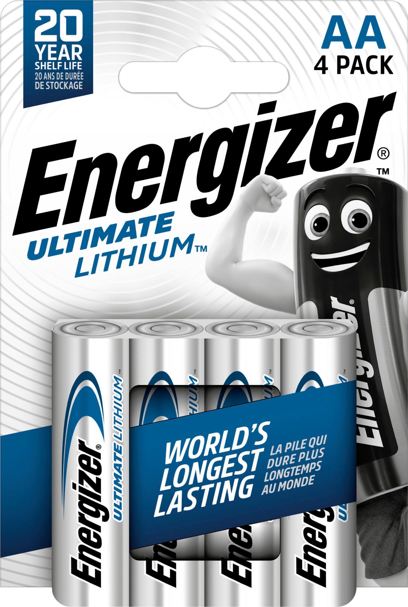 Energizer 4 Stück Ultimate Lithium Mignon (AA) Batterie, (4 St)
