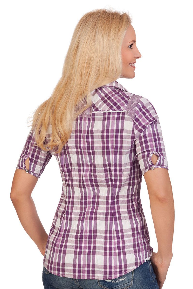 Spieth & Wensky Trachtenbluse Trachtenbluse - WICKE - blau, lila