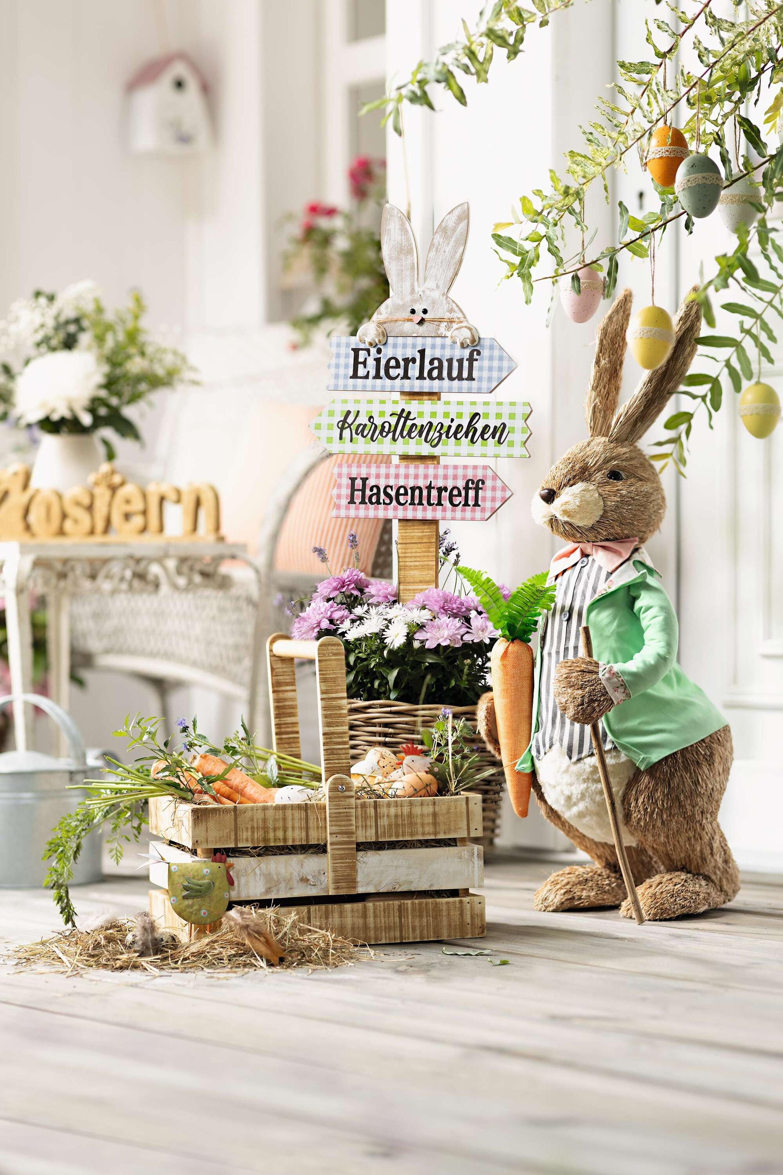 Osterhase Gartenschild "Osterparty"