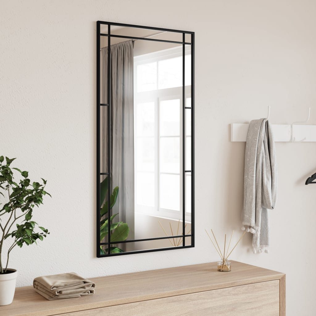 vidaXL Spiegel Wandspiegel Schwarz 50x100 cm günstig online kaufen