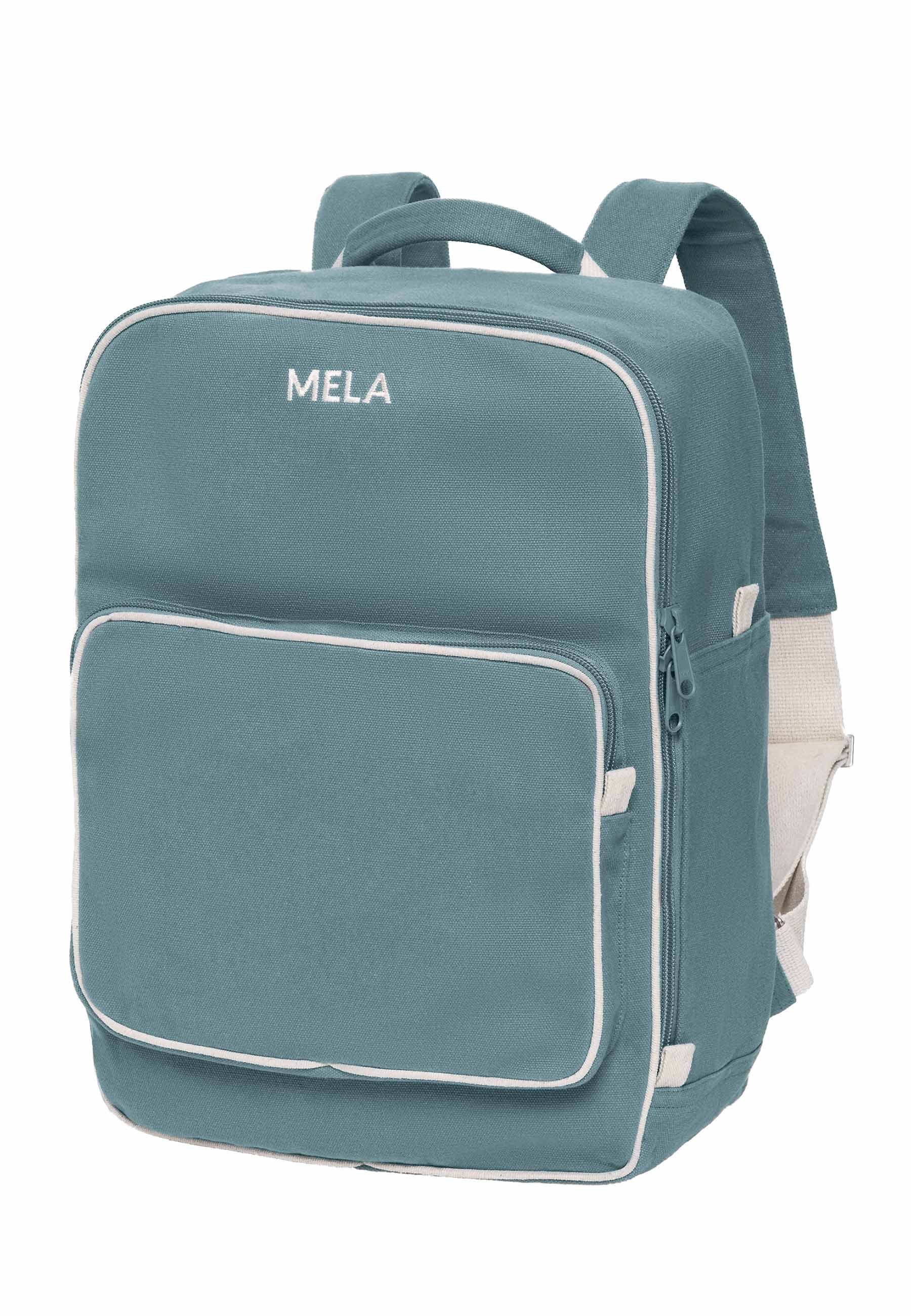 MELA Rucksack Rucksack MELA II, Reißverschluss bis zum Boden (Vorderseite lässt sich komplett öffnen & vereinfacht das Packen) petrol
