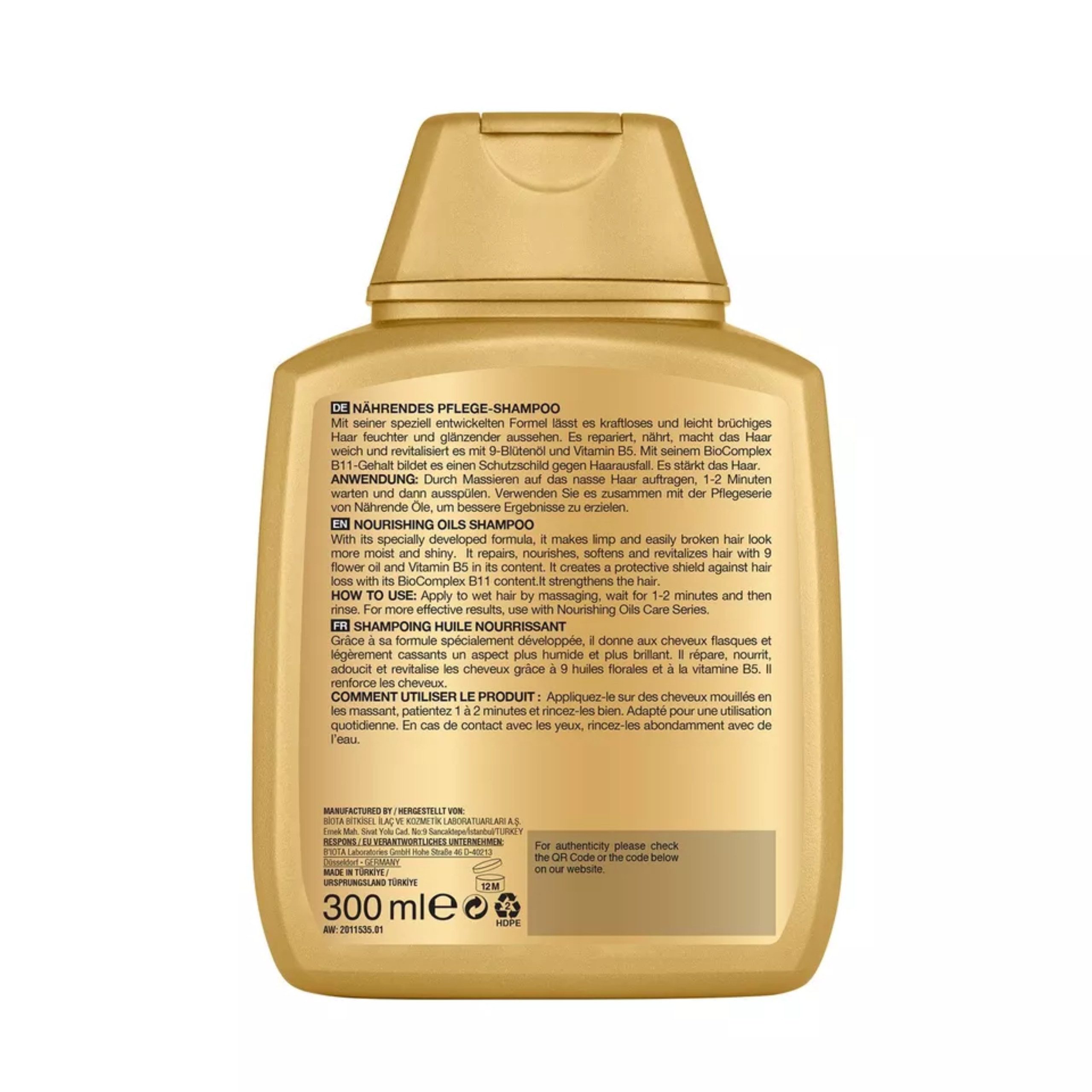 Bioxcin Haarshampoo Bioxcin Huile Nourrissant Shampoo mit nährenden Ölen + Vitamin B5