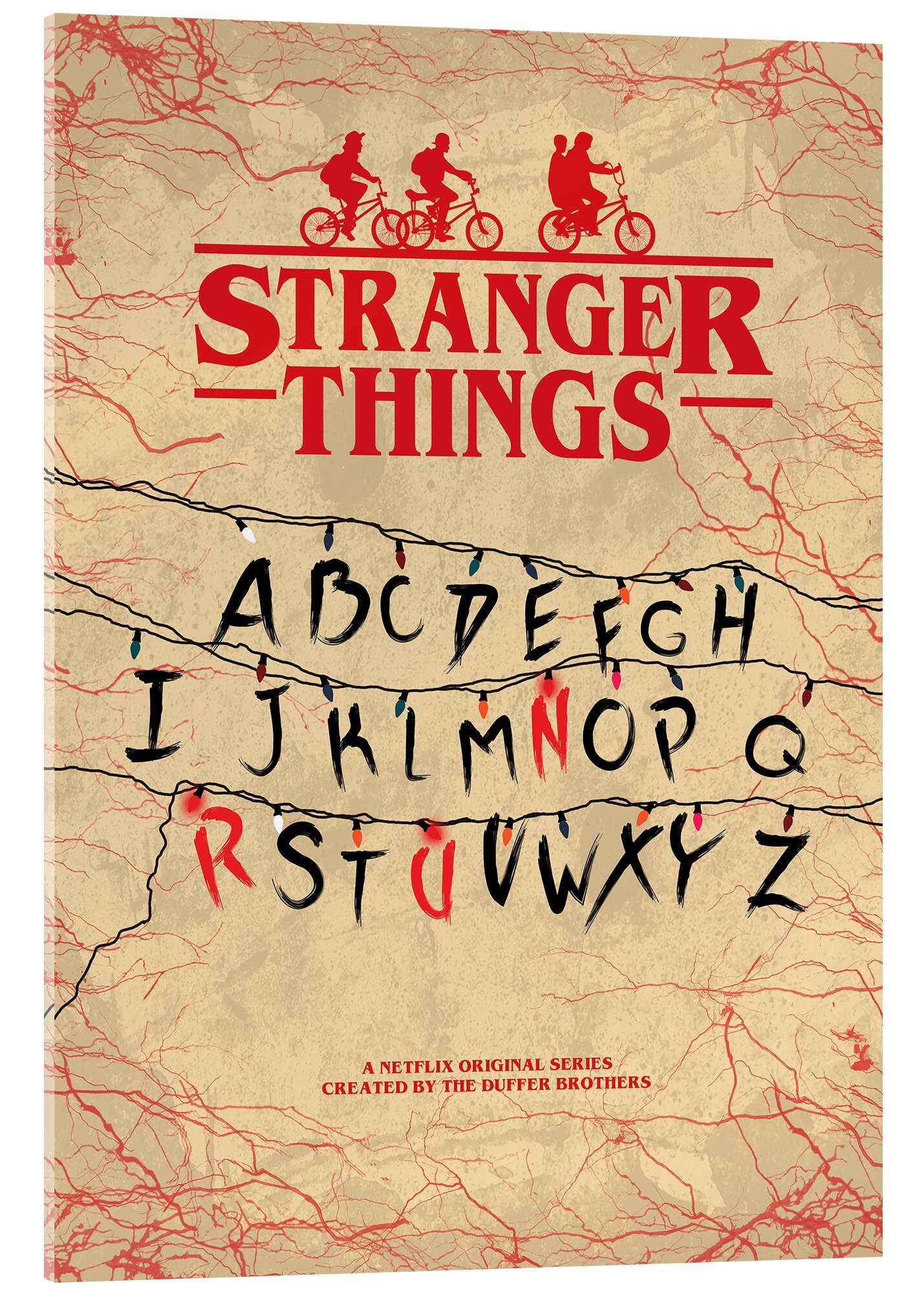 Posterlounge Wandbild Stranger Things (Englisch), HDMI2K, erhältlich als Poster, Leinwandbild, Wandsticker oder Acrylglasbild