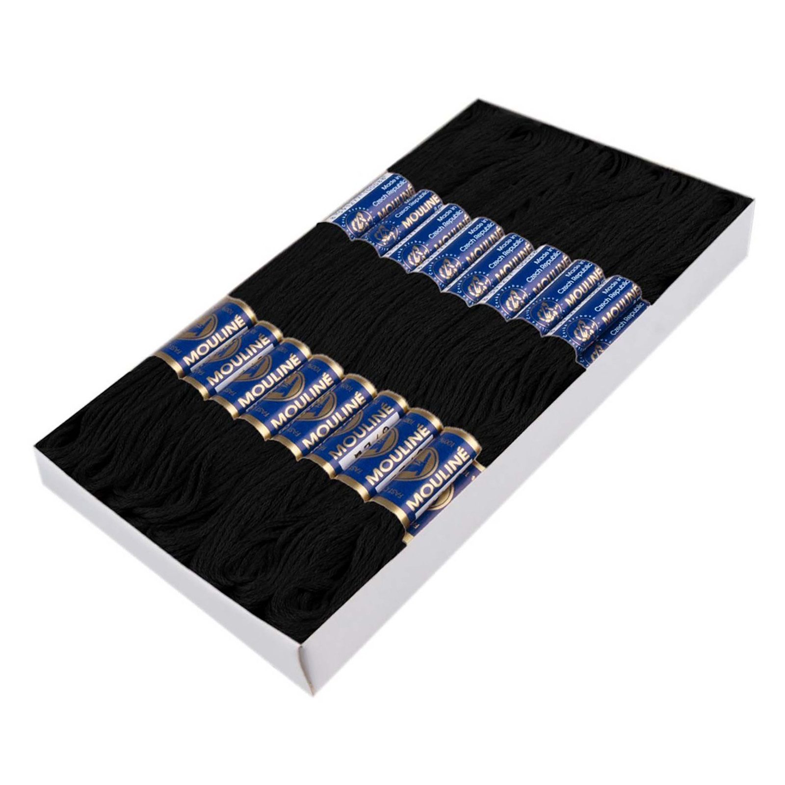 maDDma 24 Docken Stickgarn / Sticktwist Stickgarn, 8 m, 9992 schwarz