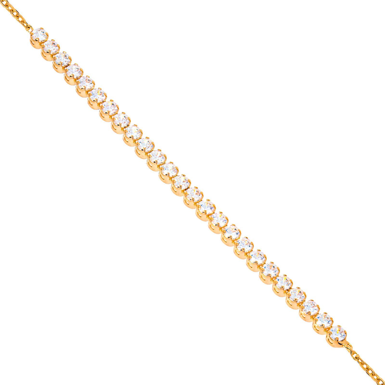 Damen Schmuck Stella-Jewellery Goldarmband 585er Rotgold Damen Armband Zirkonia (inkl. Etui), Armkette Goldarmband Kettenarmband