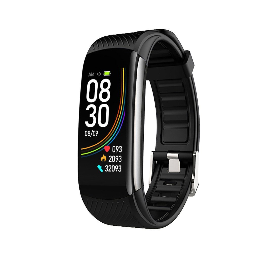 Housruse Körpertemperatur-Armband Blutdruck Herzfrequenz Blutsauerstoff  Schlaf Sport Schrittzähler Gesundheitsüberwachung Smart-Armband Smartwatch  (2.43 cm), Herzfrequenz-Sensor