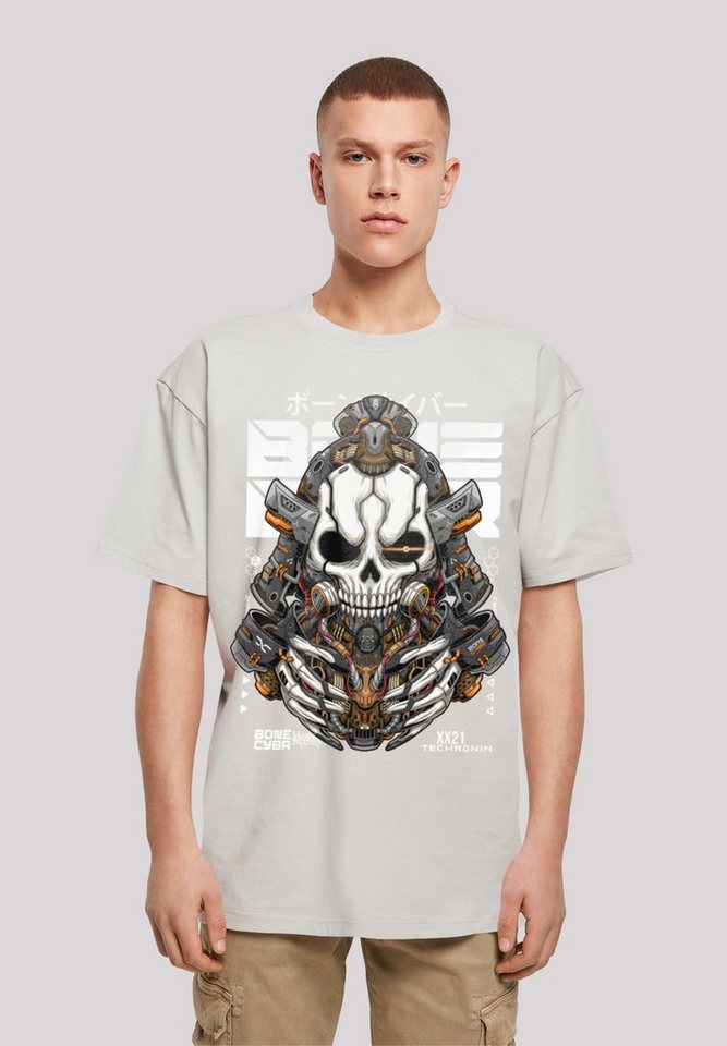 F4NT4STIC T-Shirt Bone Cyber Techronin CYBERPUNK STYLES Print