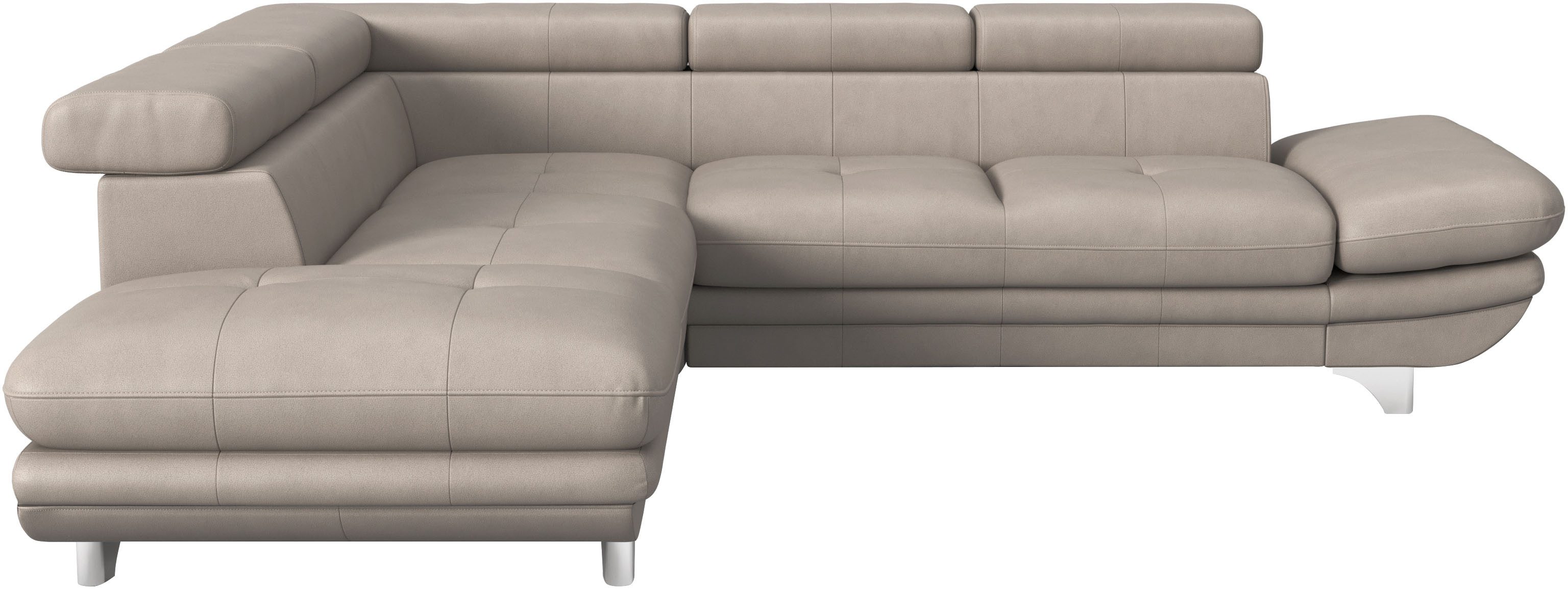 COTTA Ecksofa Enterprise L-Form, mit Arm- & Kopfteilverstellung, wahlweise mit Bettfunktion