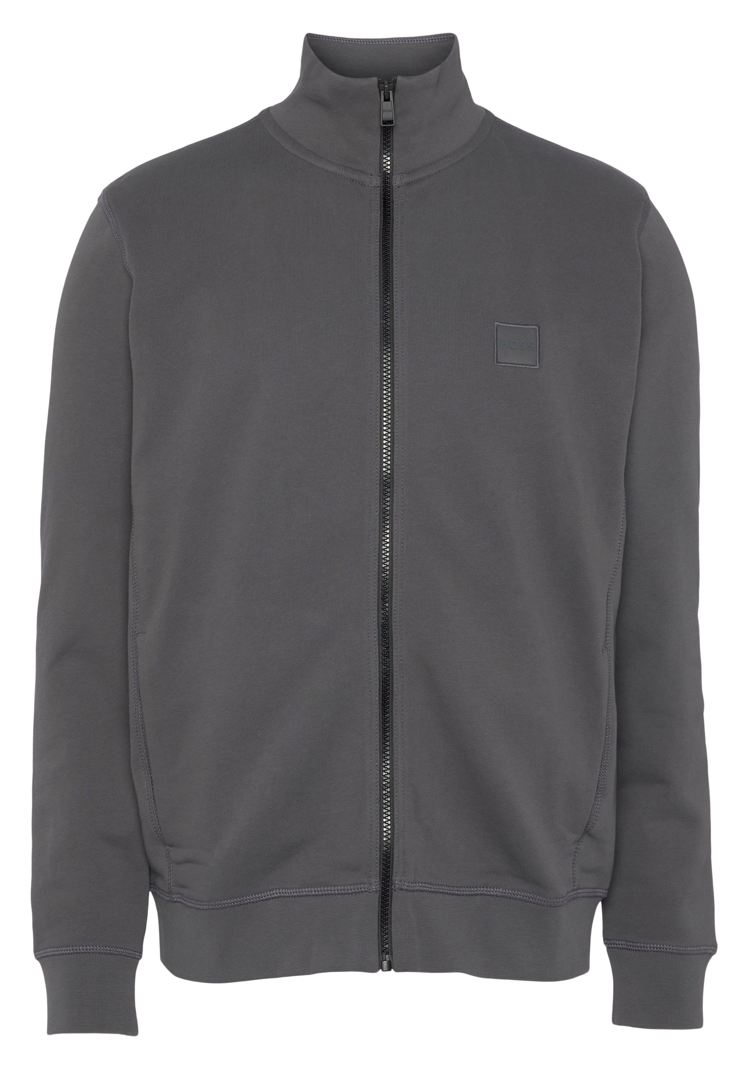 Brust Markenlabel Dark_Grey Sweatshirt Zestart mit auf ORANGE der BOSS