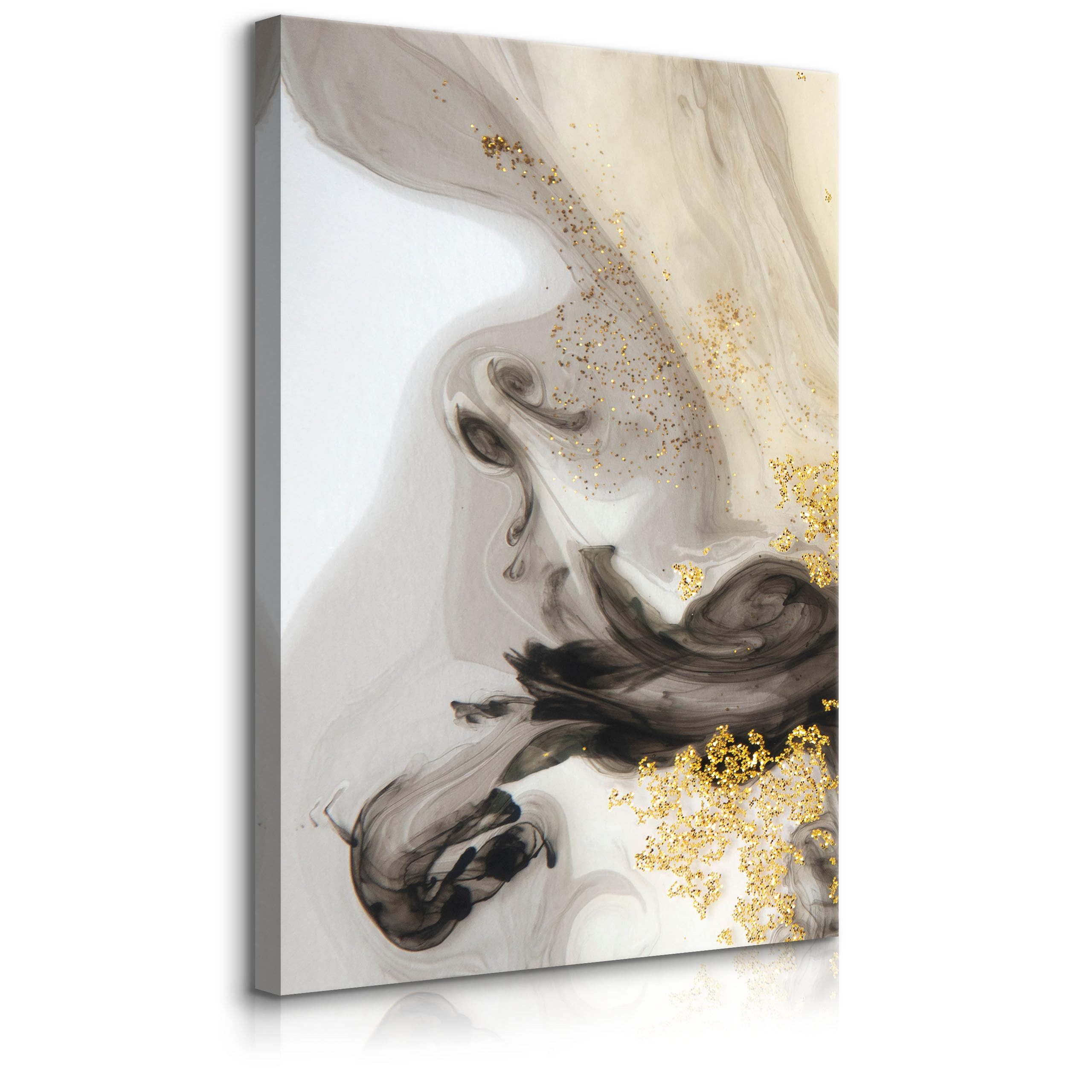Muralo Leinwandbild Abstrakt – Leinwandbild Wandbild Kunstdruck Wohnzimmer, Abstrakt (1 St), Abstrakter Marmor, 20 x 30 cm, aufhängefertig