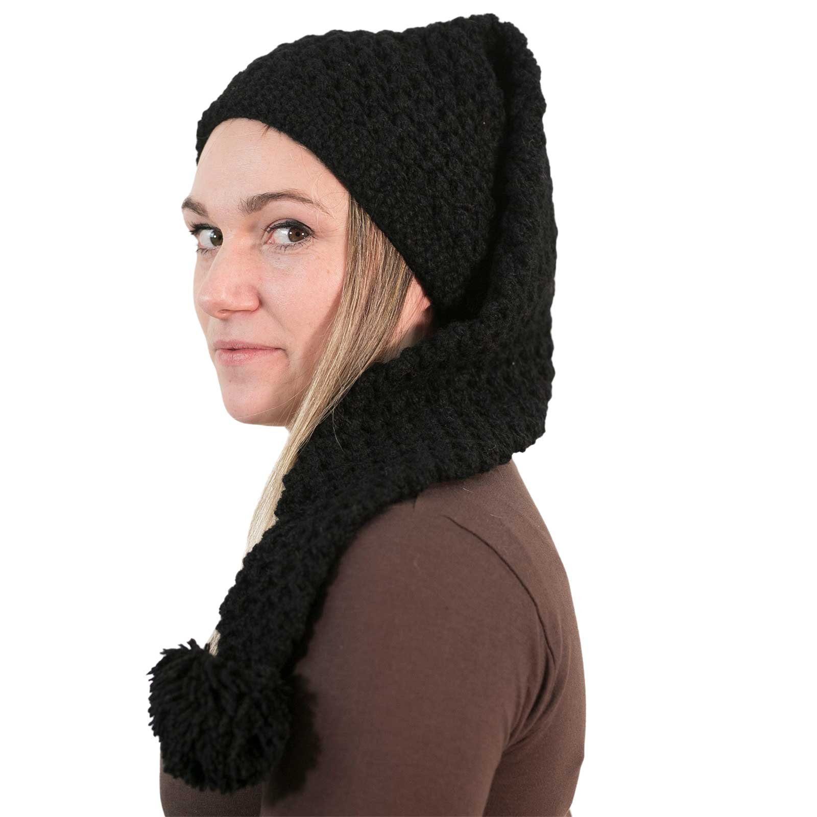 KUNST UND MAGIE Bommelmütze Strickmütze Bommelmütze Mütze Wolle Wollmütze L günstig online kaufen