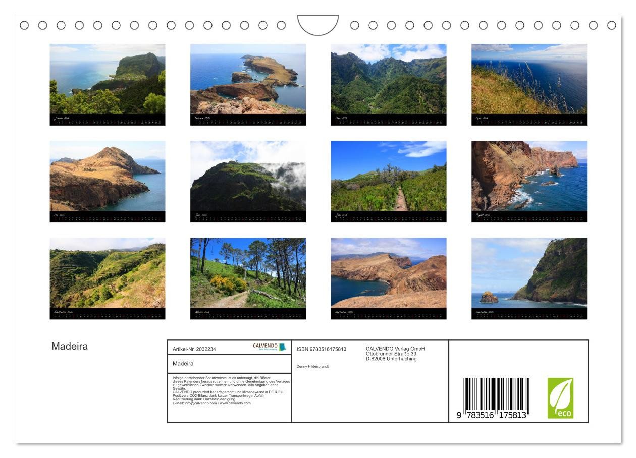 Thumbnail - CALVENDO Wandkalender Madeira (Wandkalender 2026 DIN A4 quer), CALVENDO Monatskalender