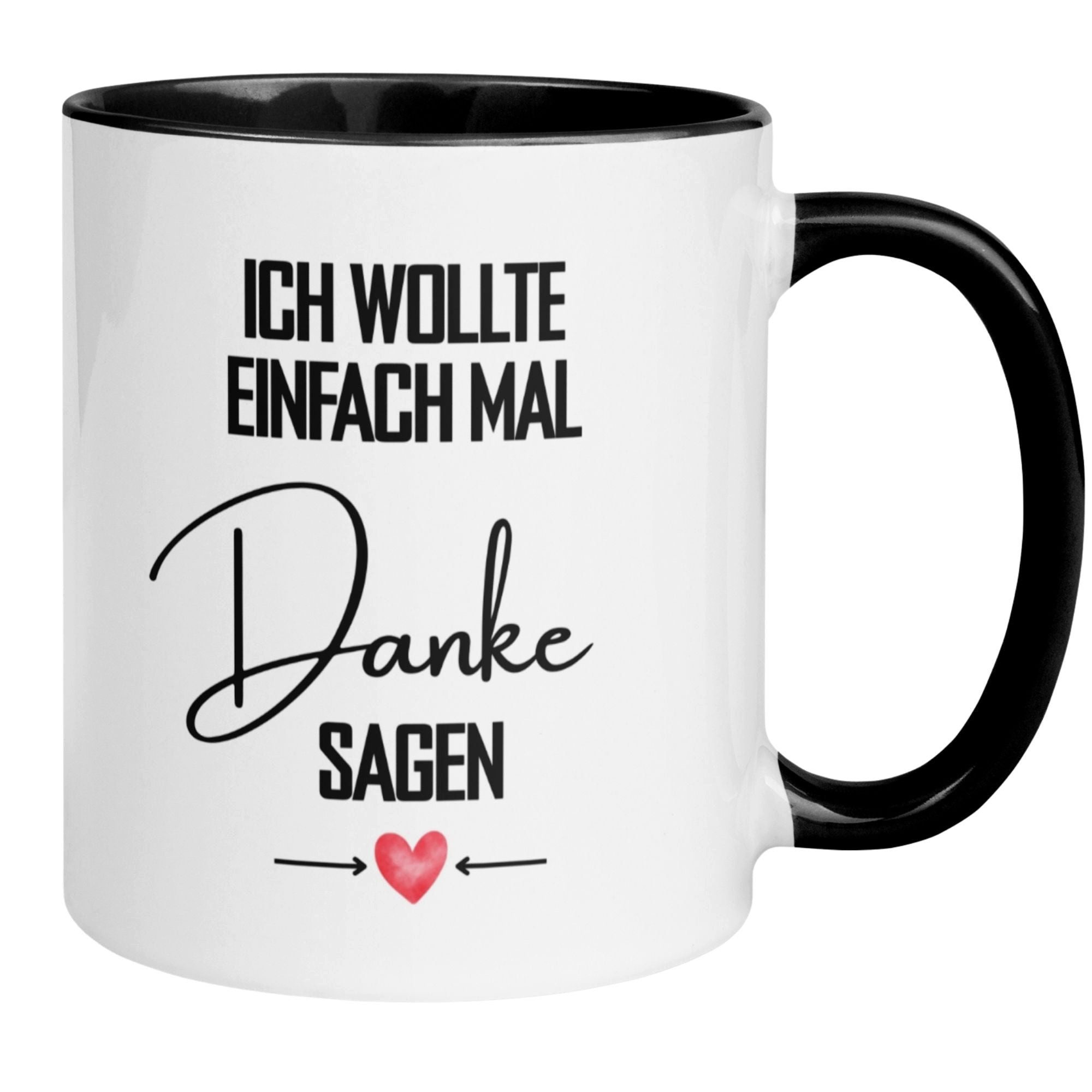 Momentals Tasse Danke – „Ich wollte einfach mal Danke sagen“ – Dankeschön Geschenke, Gratis Versand · Links-&Rechtshänder · Spülmaschinenfest