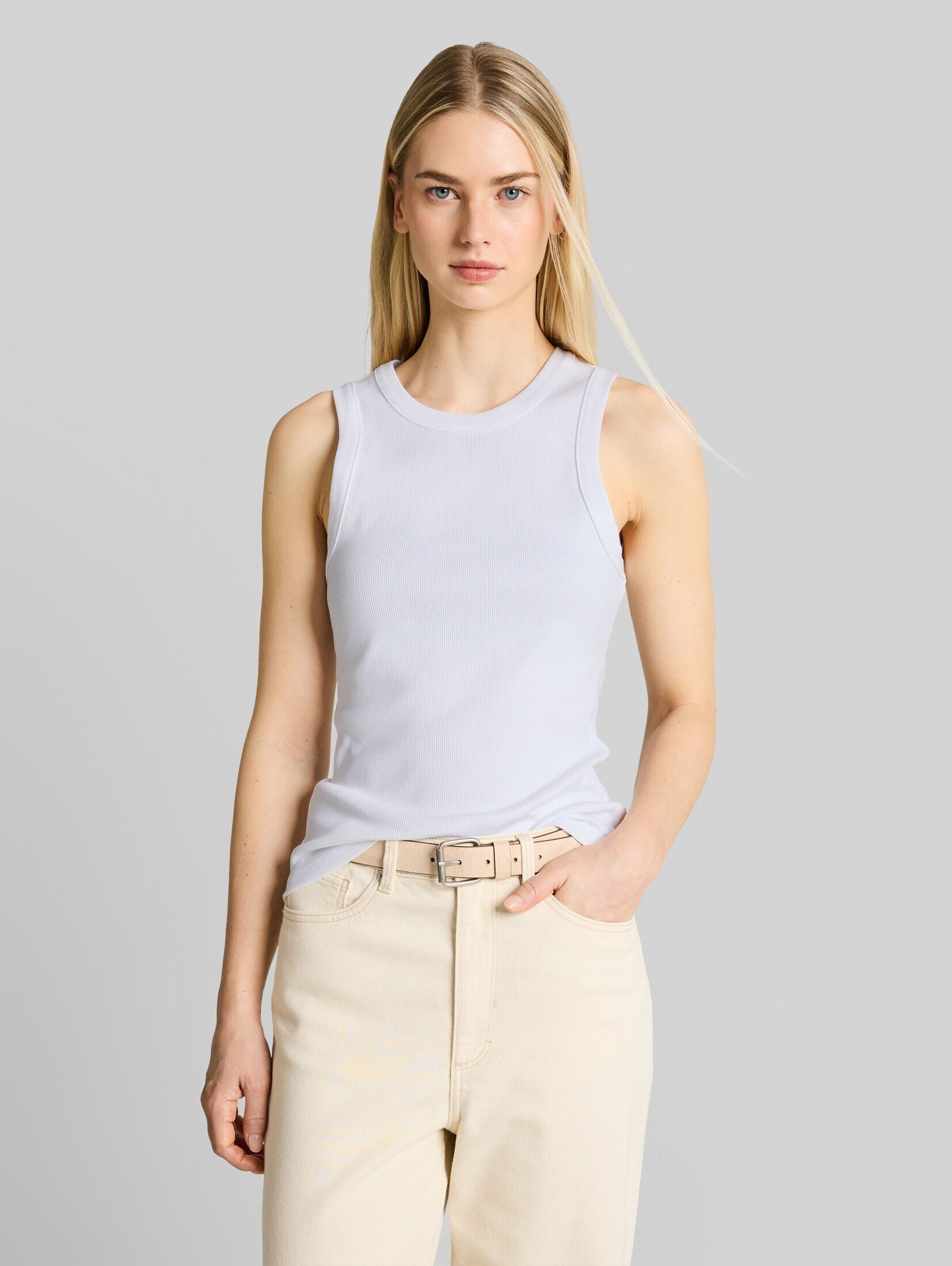 TOM TAILOR Denim Trägertop T-Shirt (im 2er Pack) Slim Fit Top im 2er-Pack