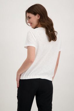 Monari T-Shirt Flammgarn Shirt mit Tunnelzug und Frontprint