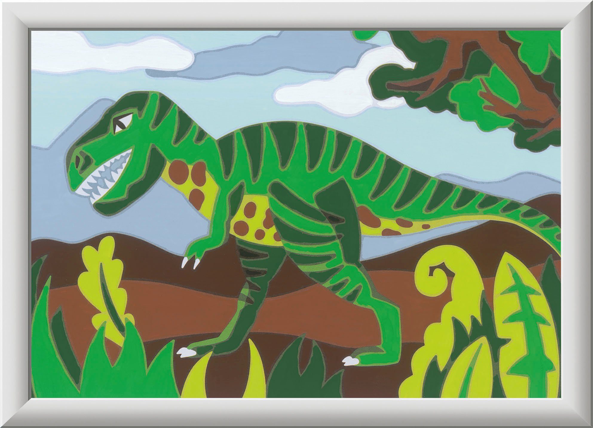 Ravensburger Malen nach Zahlen Hungriger Dinosaurier, Made in Europe