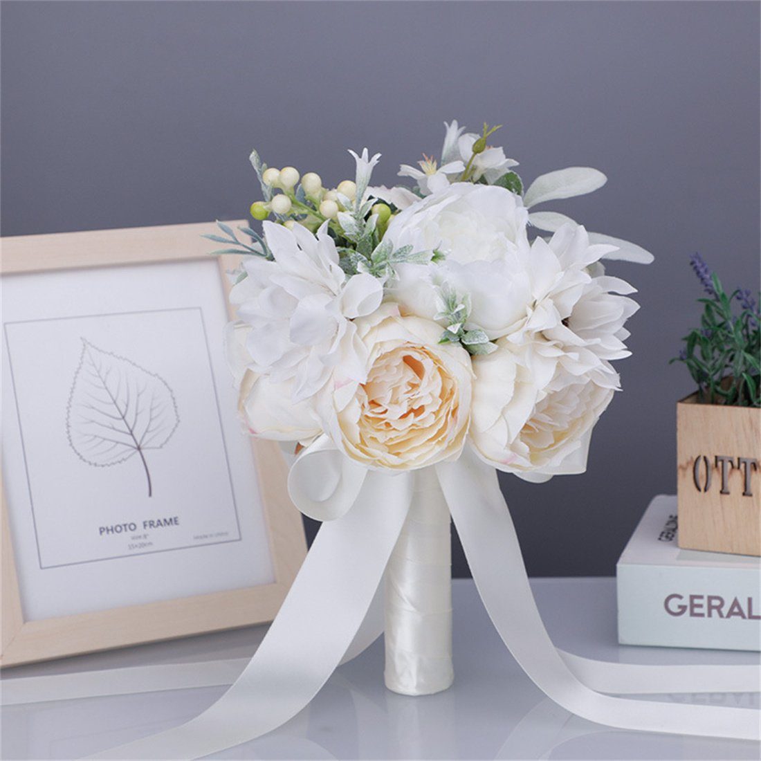 Künstlicher die Braut, Rosenstrauß Hochzeitssimulation DÖRÖY Blumen, Kunstblumenstrauß für