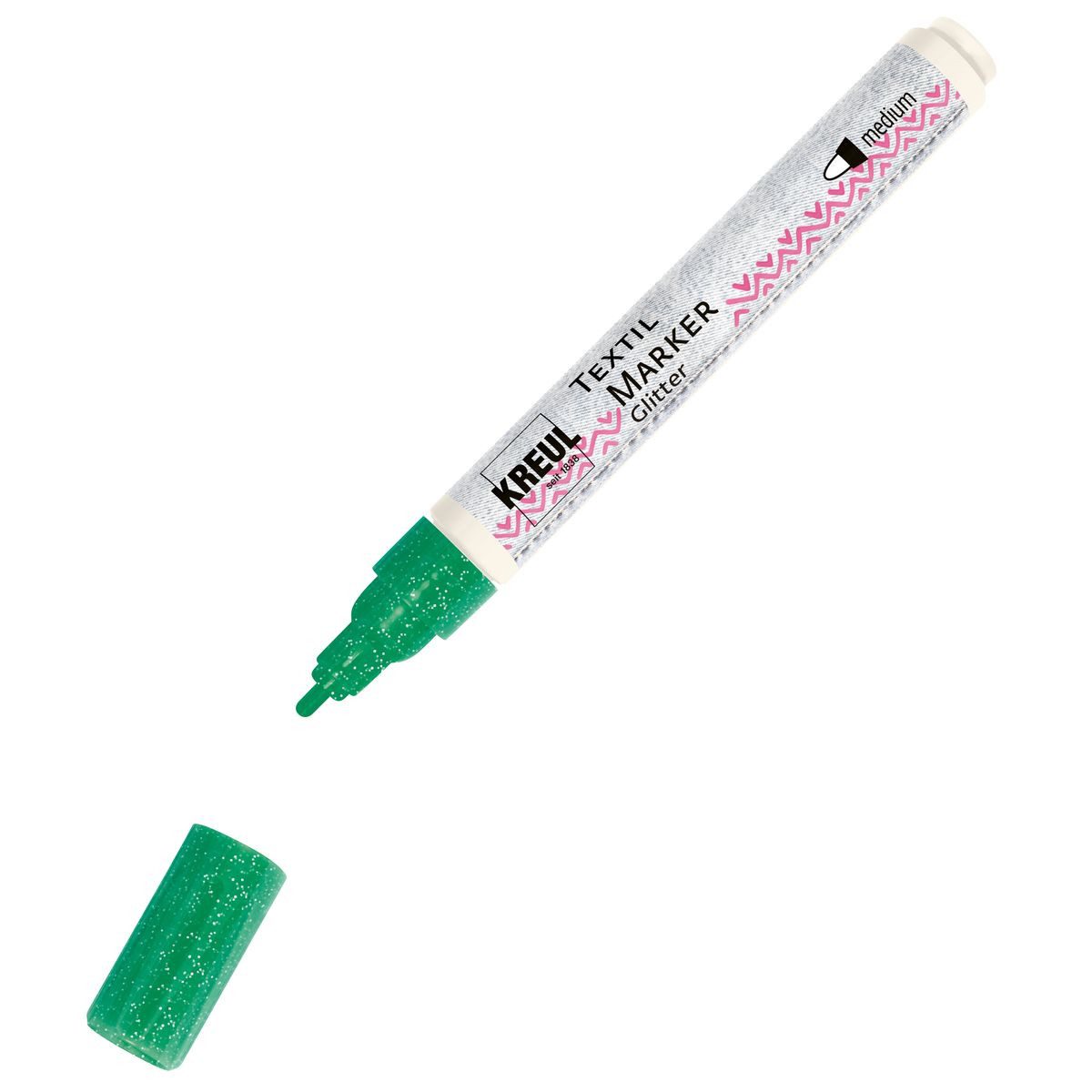 Textilmarker KREUL Textilmarker Glitter medium grün