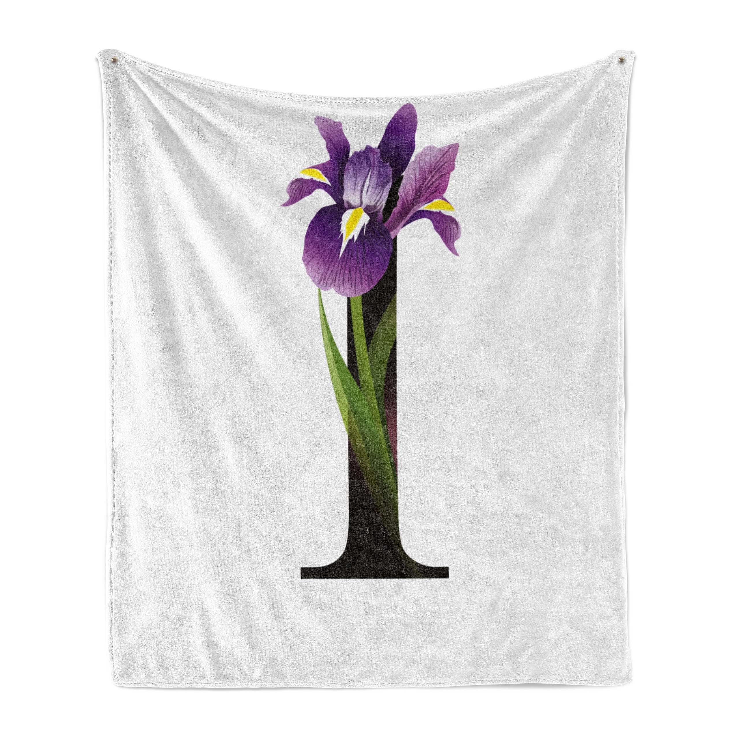 und Wohndecke Plüsch den Iris-Blumen-Kapital für Buchstabe Abakuhaus, Innen- Außenbereich, Gemütlicher I I