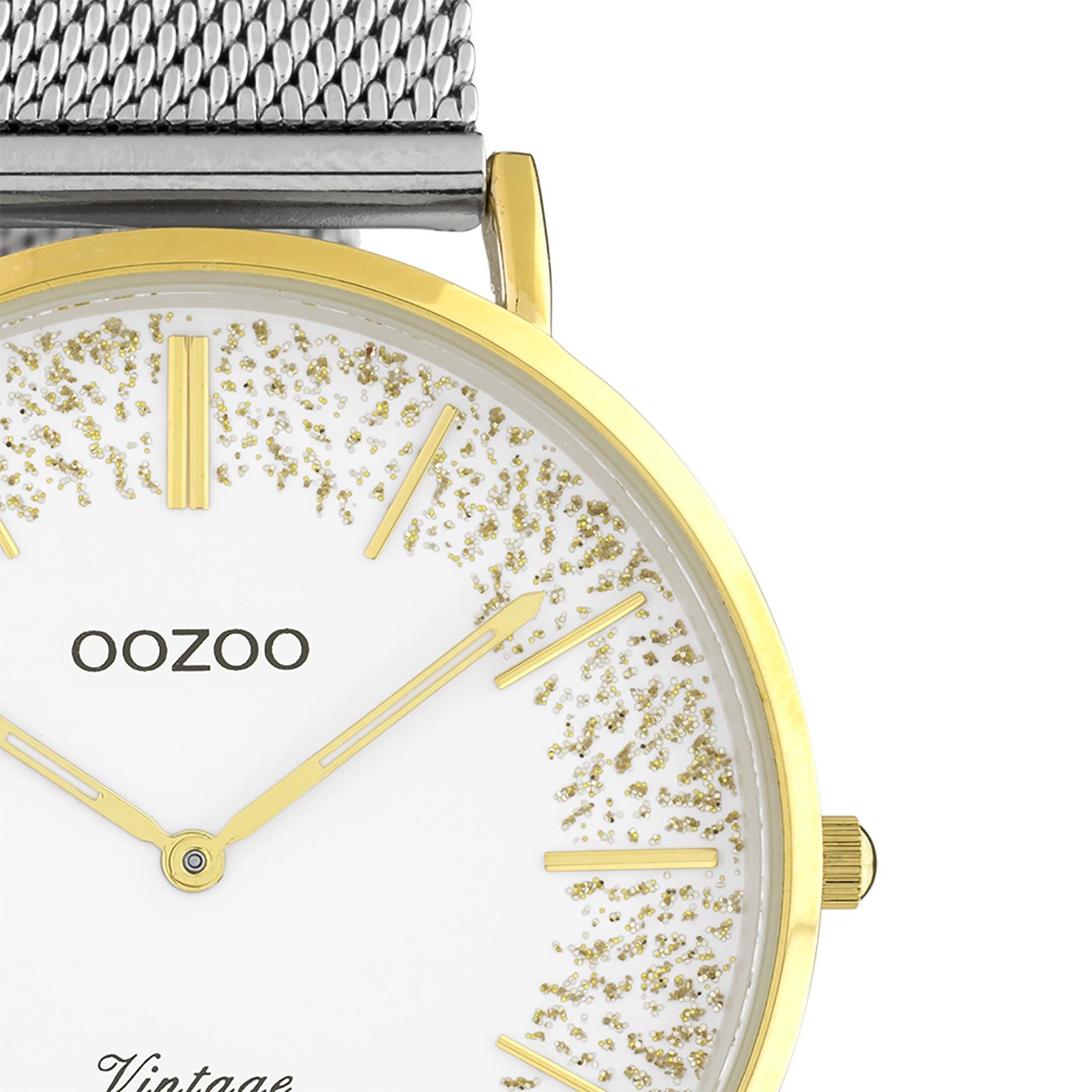 OOZOO Quarzuhr Oozoo Damen Armbanduhr Edelstahl Analog, (Analoguhr), Damenuhr rund, groß (ca. 40mm) Edelstahlarmband, Elegant-Style
