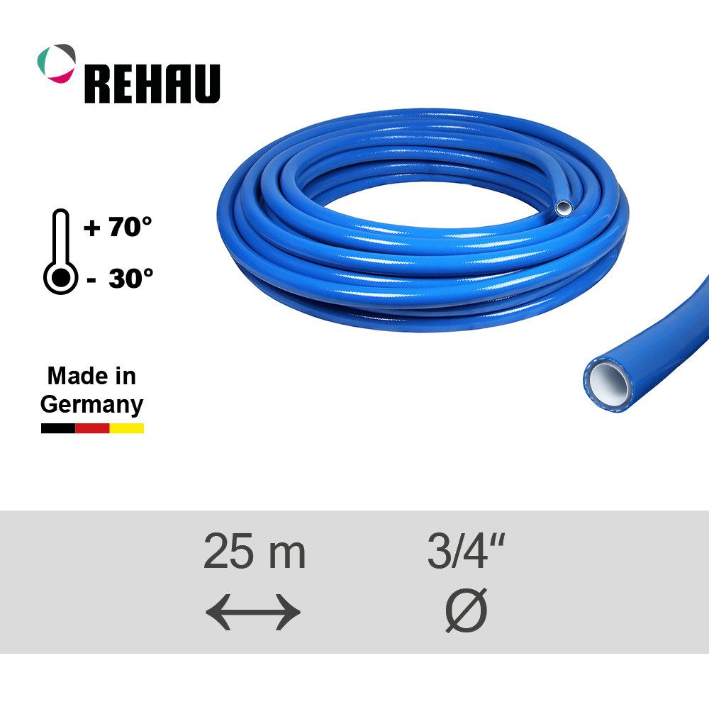 Rehau Gartenschlauch REHAU Trinkwasserschlauch Rauaqua T-Flex 3/4" 25m