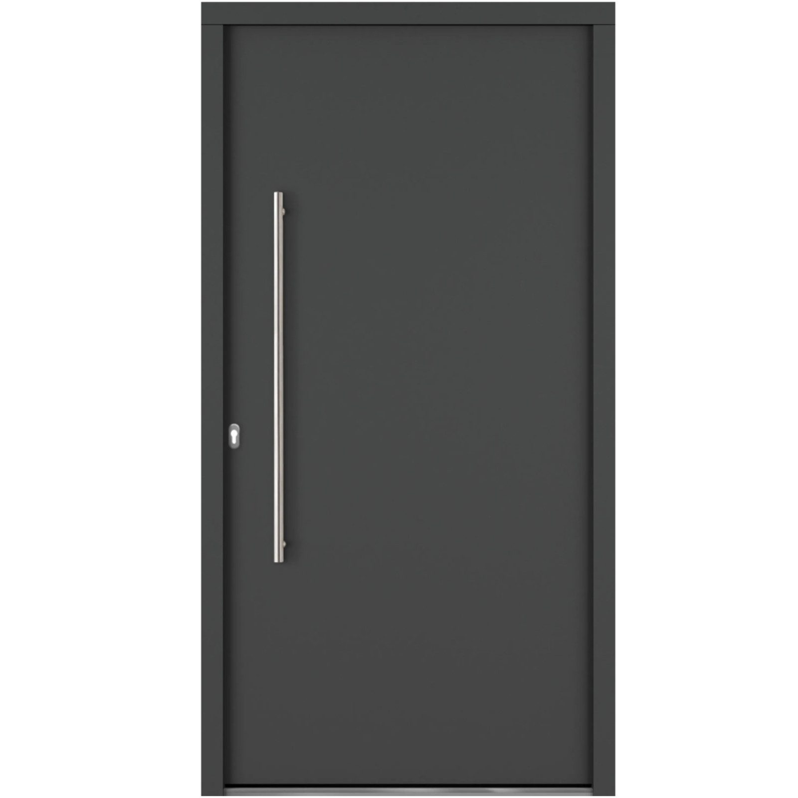 HORI Haustür HORI Haustür Safety Slim, Aluminium Kunststoff,Eingangstür (Schalldämmung, Robust, Einfache Montage, Wärmeschutz, Sonnenschutz), 1000 x 2000 mm, anthrazit, DIN links, Safety Slim