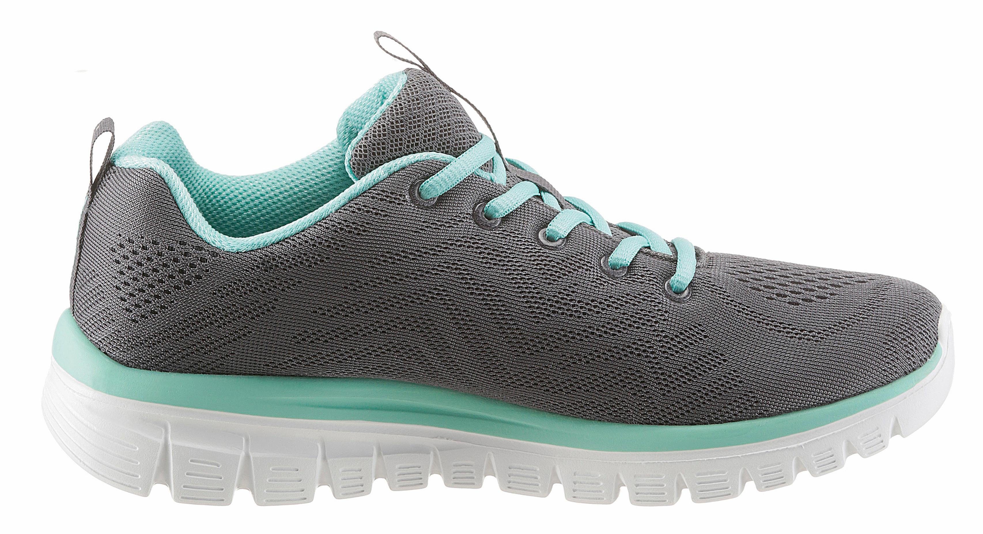 Skechers Graceful - Get durch grau-mint mit Sneaker Memory Dämpfung Connected Foam