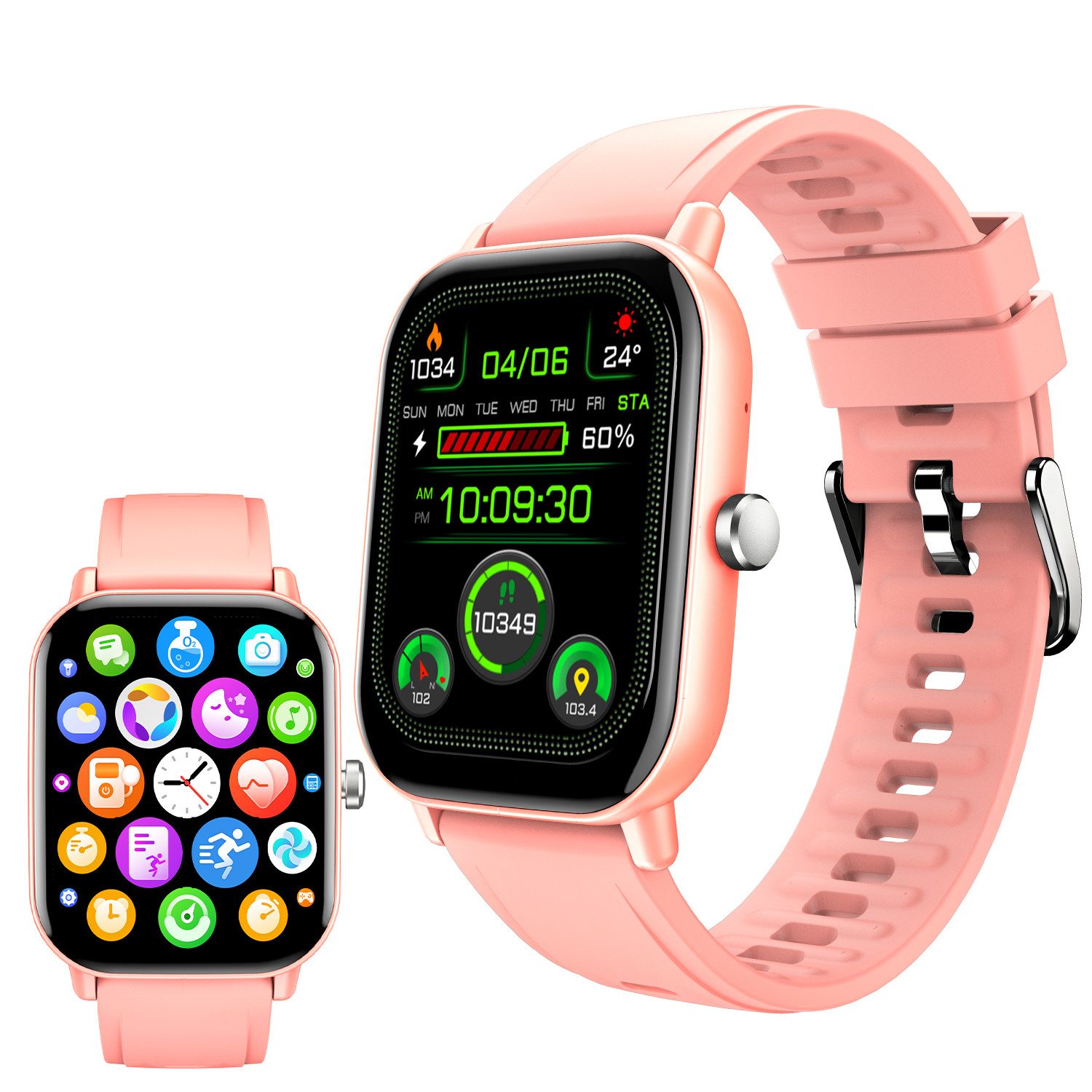 Smartwatch mit Telefonfunktion für Herren und Damen Smartwatch
