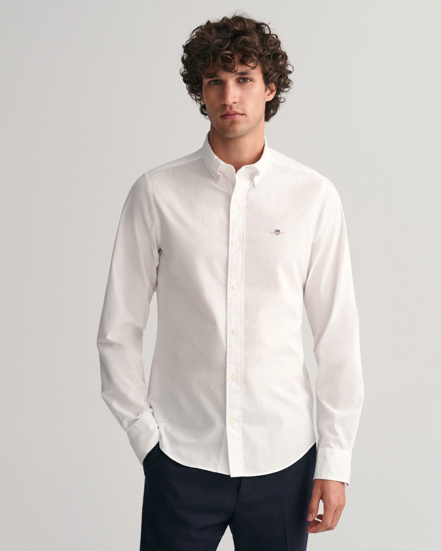 Gant Langarmhemd Slim Fit Popeline Hemd günstig online kaufen