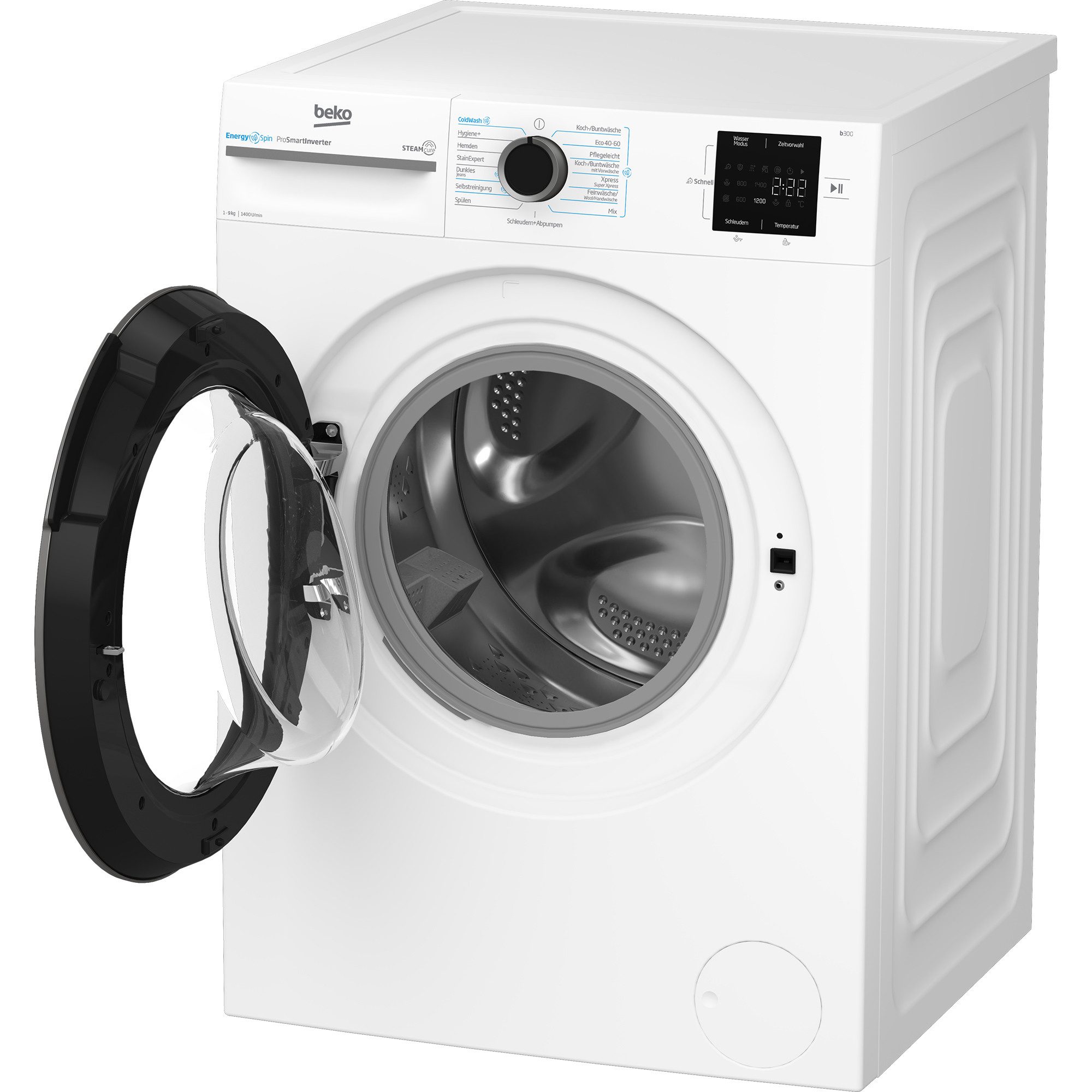 BEKO Waschmaschine BM3WFU4941W1, 9 kg, 1400 U/min, EnergySpin- bis zu 35% sparsamer