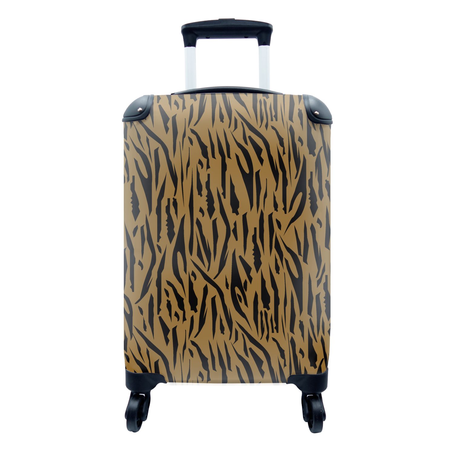 MuchoWow Handgepäckkoffer Muster - Tigerdruck - Pelz, 4 Rollen, Reisetasche mit rollen, Handgepäck für Ferien, Trolley, Reisekoffer