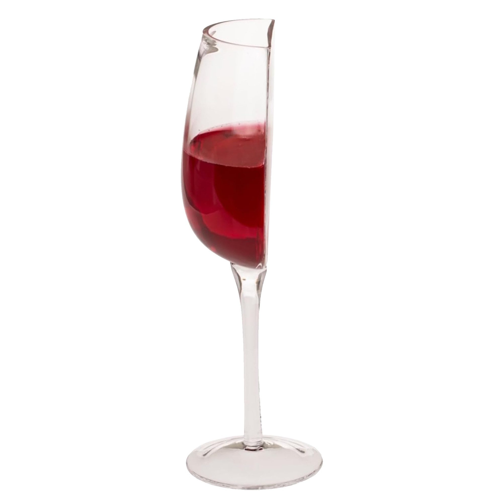 Herz & Heim Weinglas Scherzgeschenk - Halbes Weinglas als lustiges Geschenk, Glas, 200 ml Fassungsvolumen