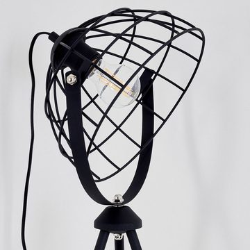 hofstein Tischleuchte »Venaus« Tischlampe aus Metall in Schwarz, ohne Leuchtmittel, E27, Leuchte mit Lichteffekt und An-/Ausschalter