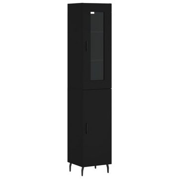 vidaXL Kleiderschrank Regal Highboard Schrank Hochschrank Schwarz 34,5x34x180 cm Holzwerksto