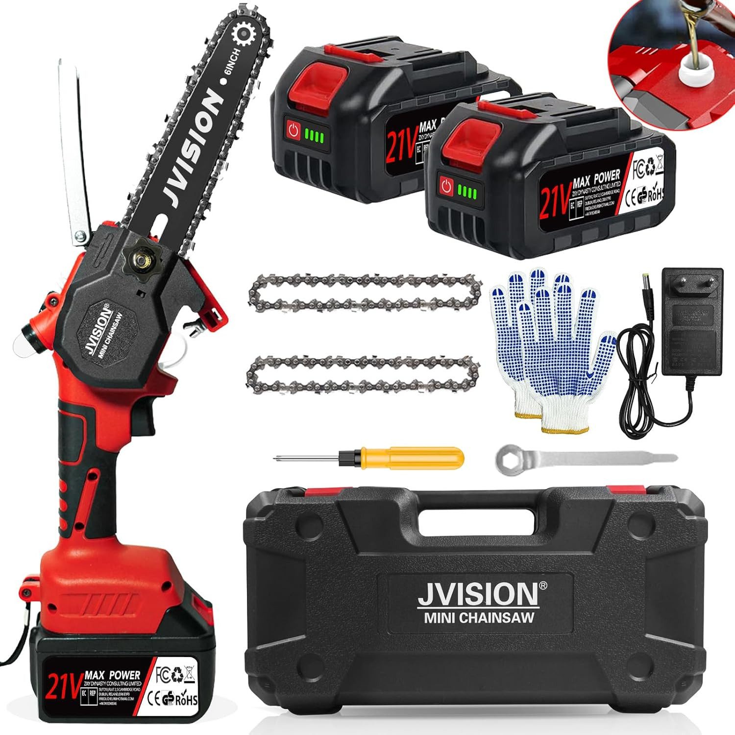 Vivitar Akku-Kettensäge mit Brushless Motoren und mit 2 200mAh Akku, sicher günstig online kaufen