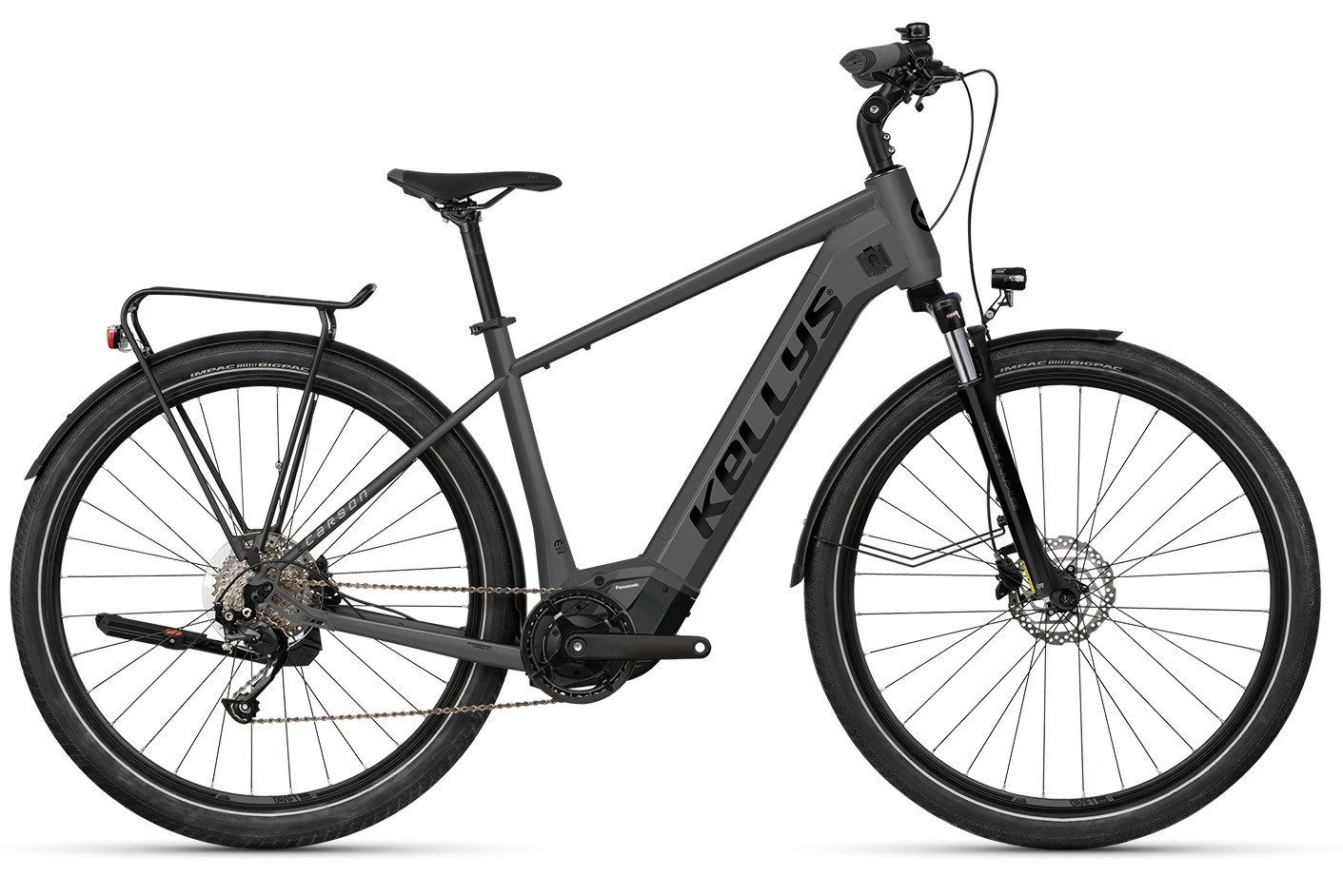 Kellys E-Bike Touren Bike E-Carson 30 P Anthracite 28" 725 Wh Diamant, 9 Gang Shimano SHIMANO Cues U4000 (direct mount) Schaltwerk