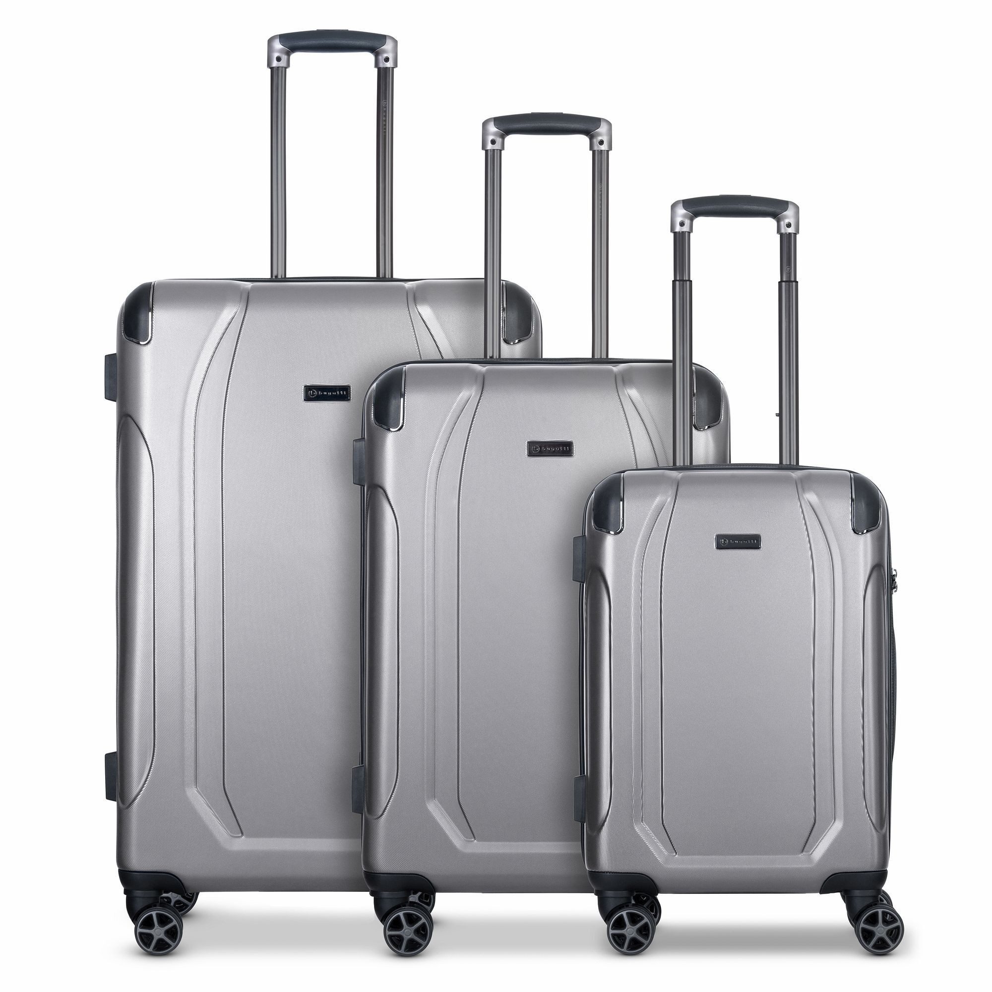 bugatti Trolleyset Valencia, 4 Rollen, (3-teilig, 3 tlg), ABS